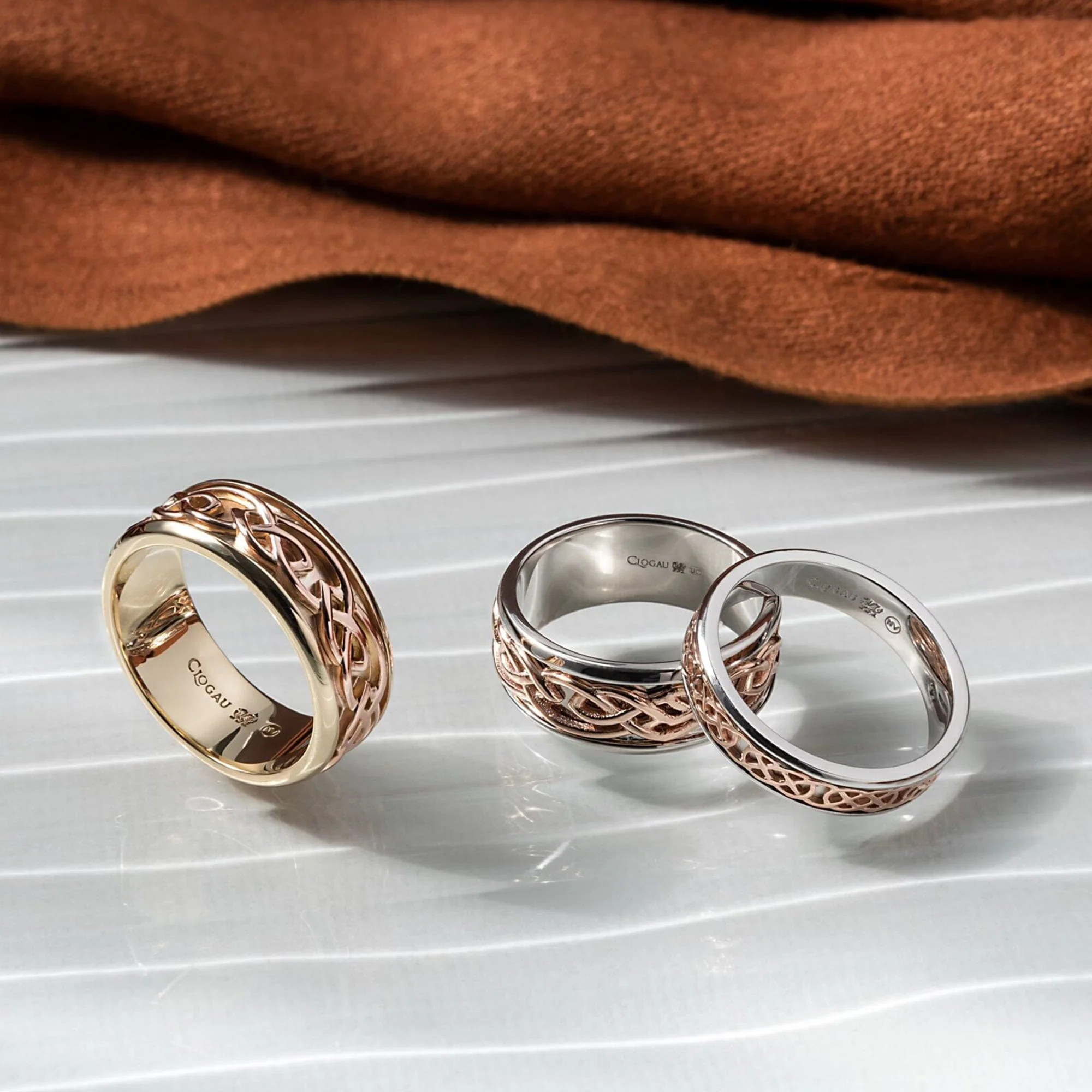 Royal Clogau® 9ct Solid Gold Annwyl Wide Channel Ring - Image 2