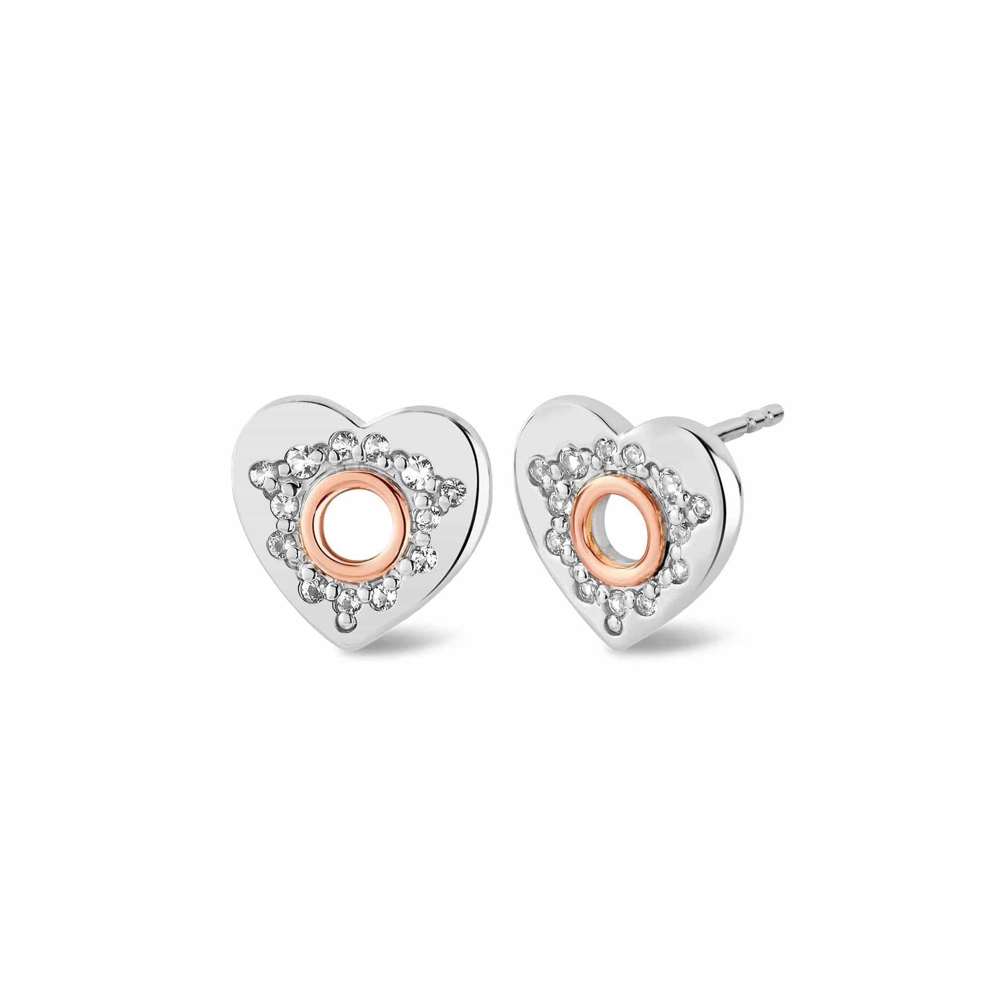 Cariad® Sterling Silver Sparkle Stud Earrings with Topaz