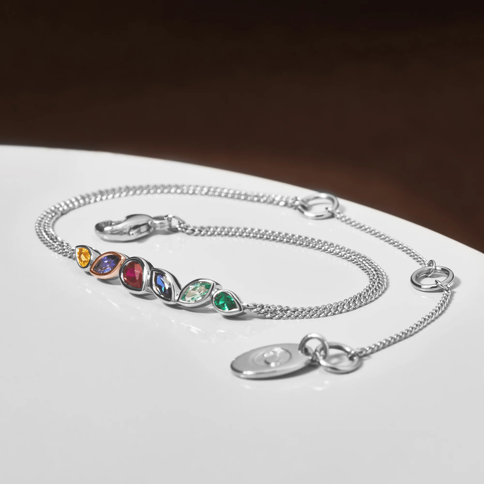 Cariad® Sterling Silver Lab-Grown Multi-Stone Bracelet - Image 2