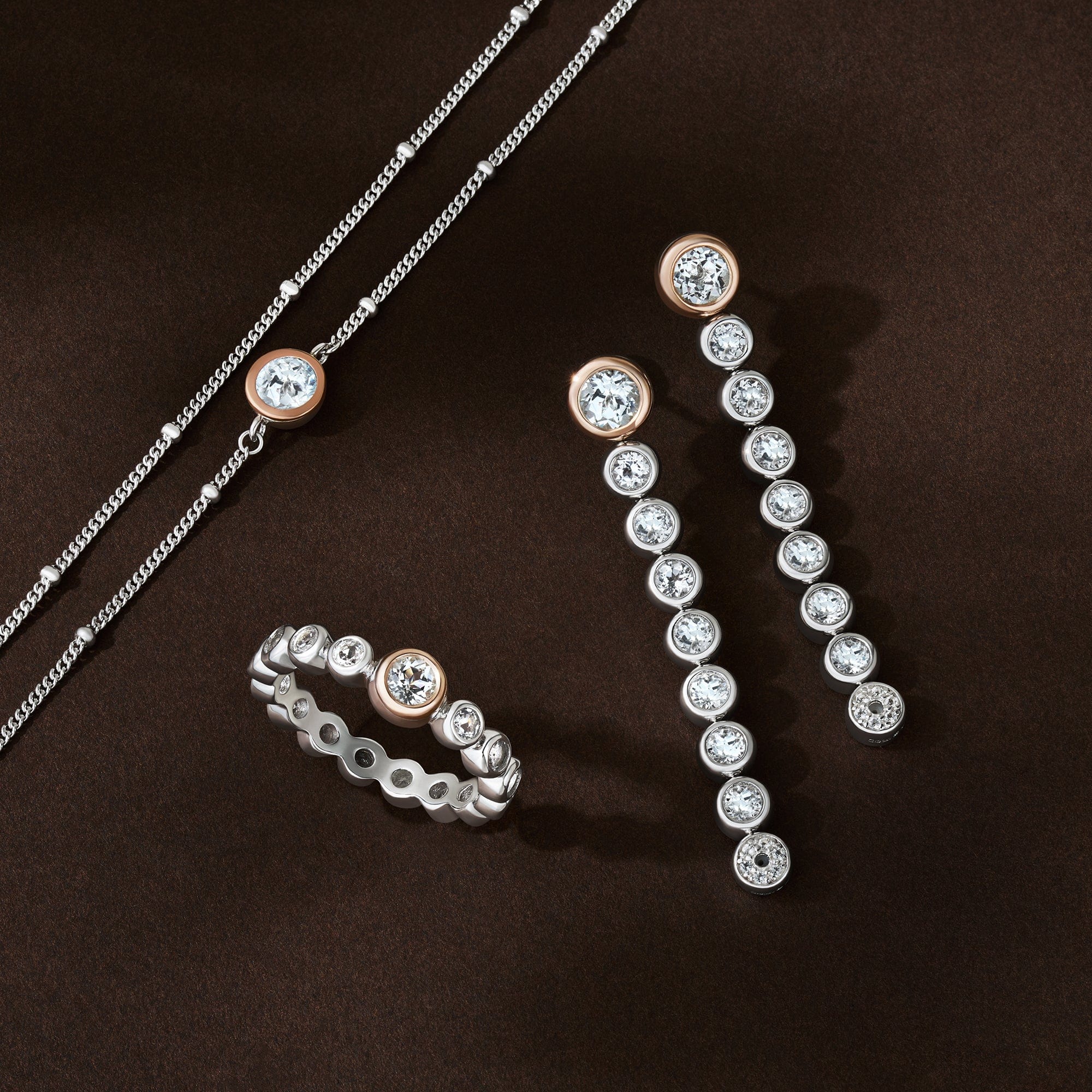 Clogau® Celebration Sterling Silver Tennis Ring with Topaz - Image 4
