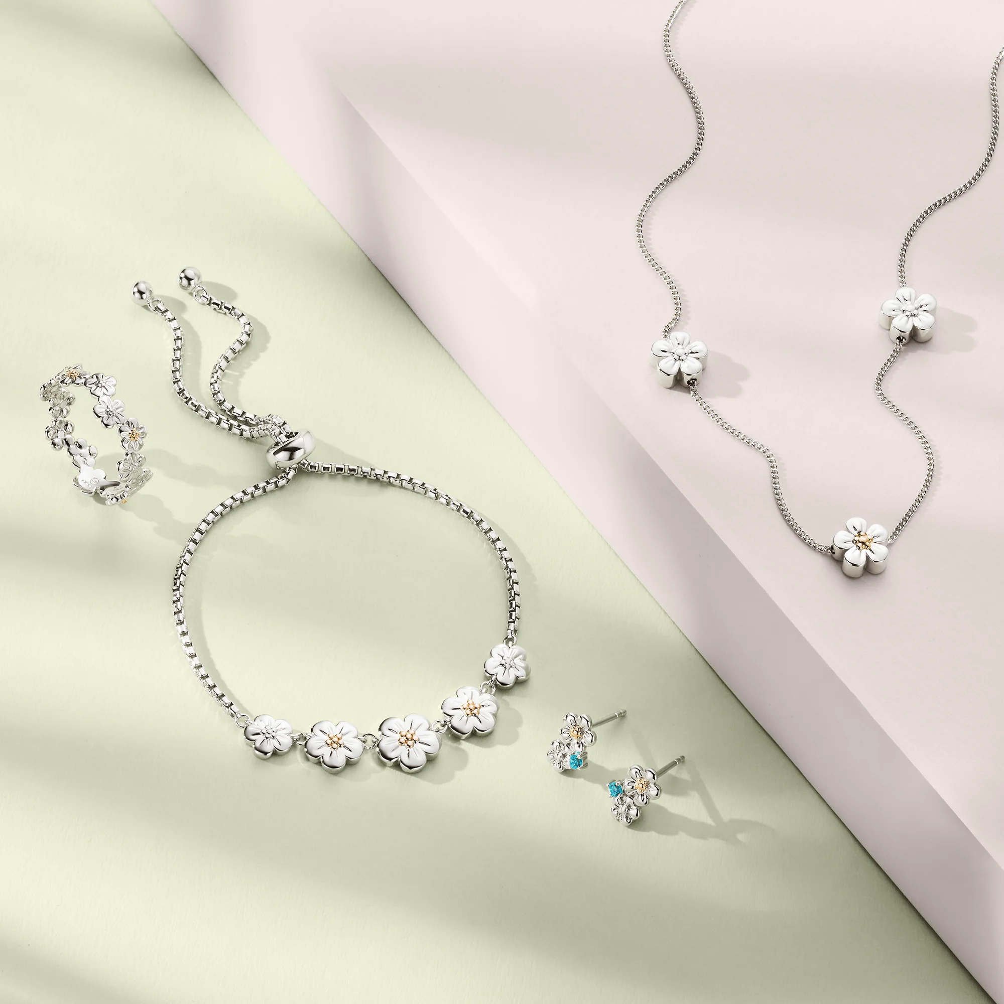 Nature's Wonder Sterling Silver Forget-Me-Not Adjustable Necklace - Image 5