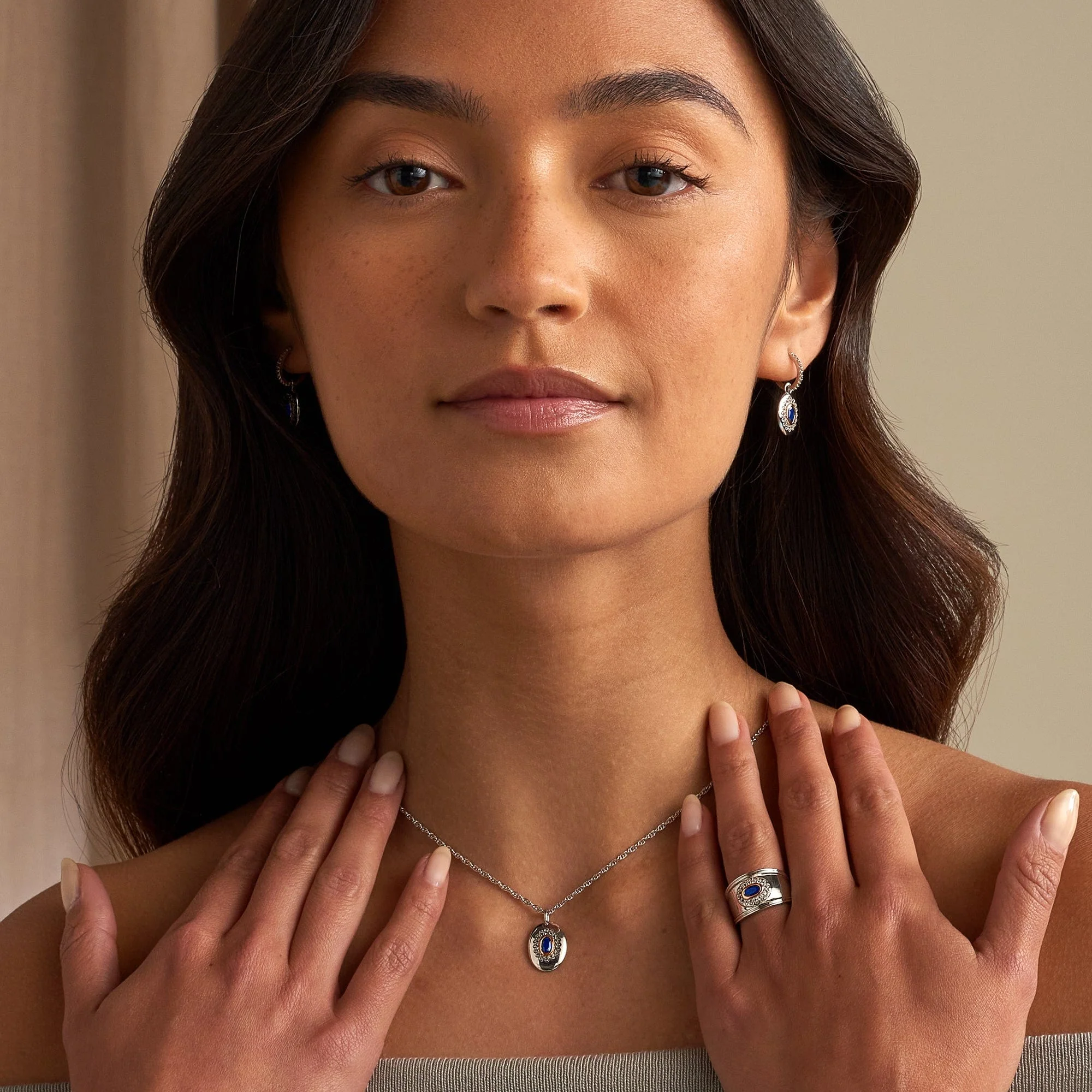 Royal Clogau® Sterling Silver Diana Ring with Sapphire & Topaz - Image 3