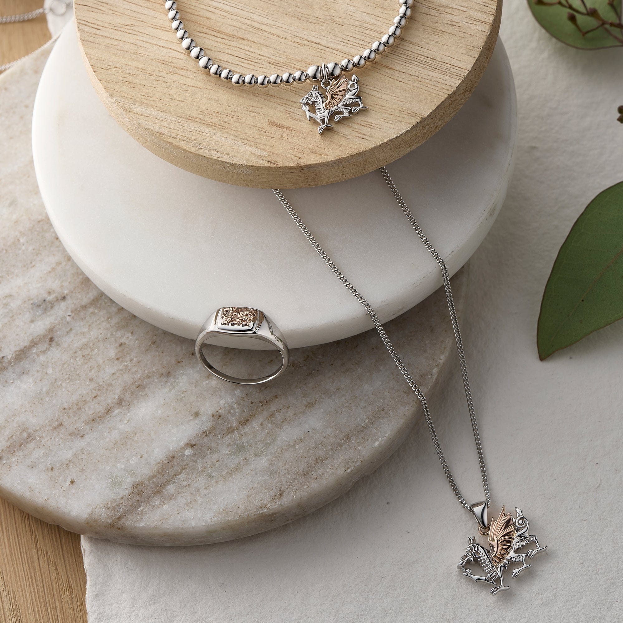Royal Clogau® Sterling Silver Welsh Dragon Pendant - Image 3